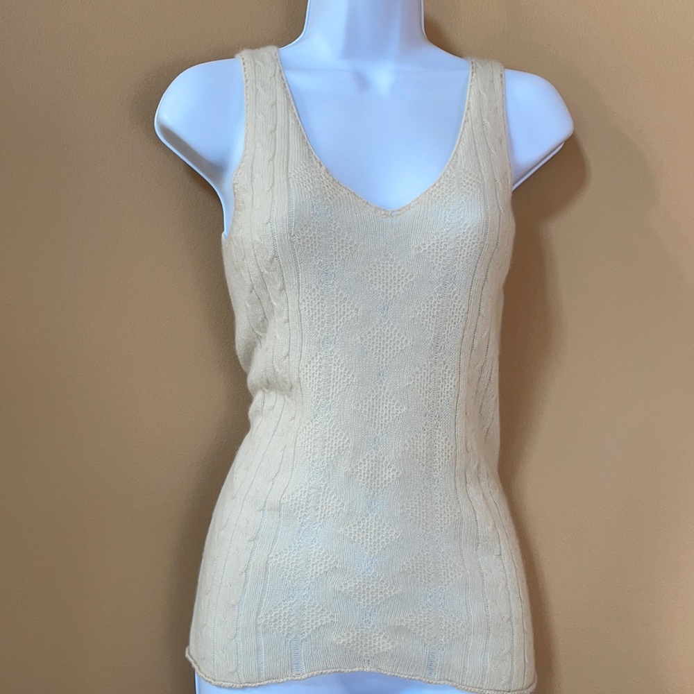 Vintage 100% cashmere women’s tank top sweater